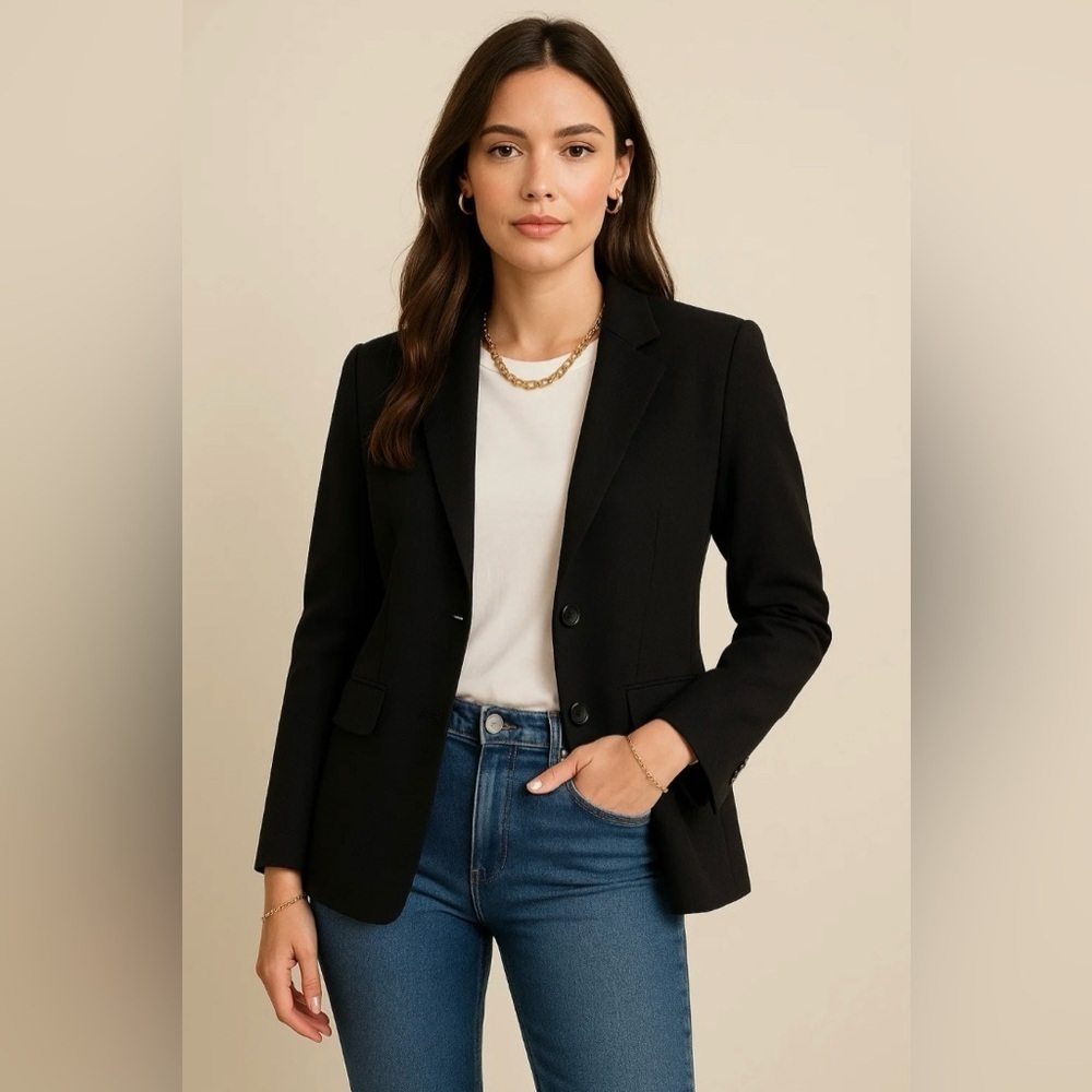 Anne Klein Black Lightweight Blazer – Size 6